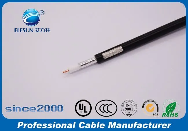 کابل کواکسیال پی وی سی مشکی 75 اهم RG6 18AWG Cu